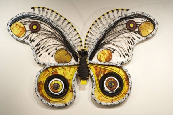 Recycled art butterfly